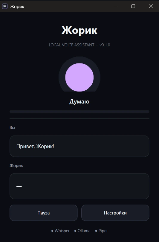 Жорик обдумывает запрос пользователя